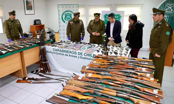 Más de 140 armas han salido de circulación en Colchagua y Cardenal Caro