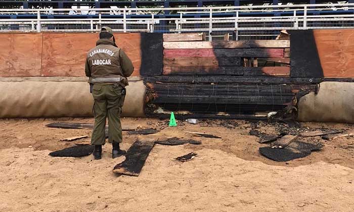 Investigan amago de incendio en medialuna de San Fernando