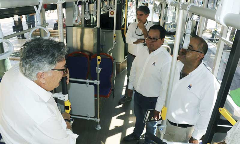 Buses eléctricos son presentados al municipio de Rancagua