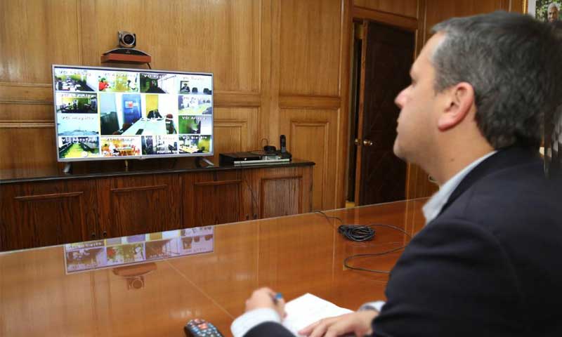 Intendente participa en videoconferencia con Presidente Piñera por Coronavirus