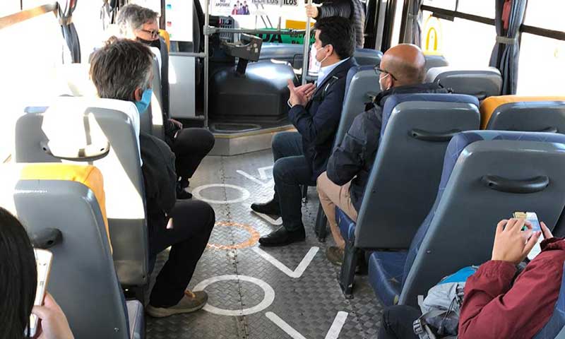 Expreso Rancagua y Municipalidad concretan colaboración para implementar distancia física en buses