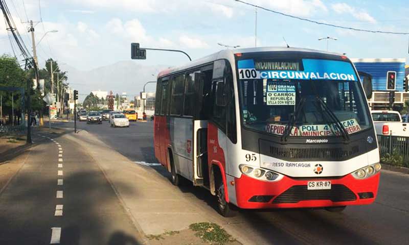 Transporte público se mantendrá operativo en Rancagua y Machalí durante cuarentena