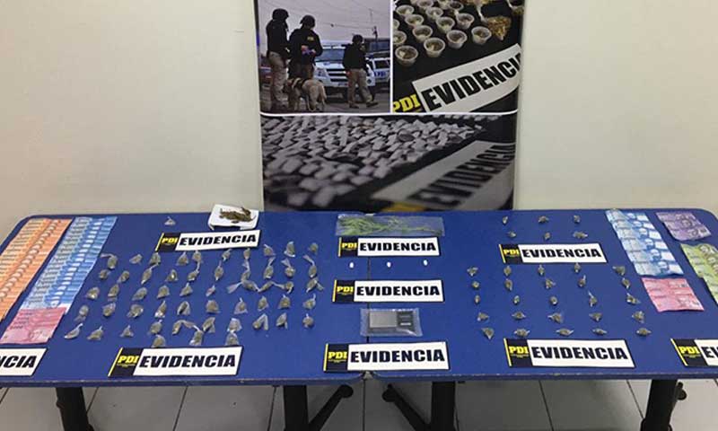PDI desarticula tres puntos de venta de drogas en San Fernando