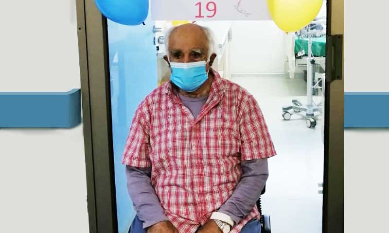 Paciente de 82 años: "Yo vencí al COVID-19"