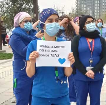Técnicos en enfermería del Hospital Regional de Rancagua se movilizan por el ingreso al Código Sanitario