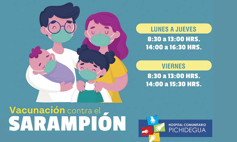Hospital de Pichidegua llama a vacunar a niños contra el Sarampión