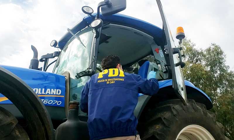 PDI recupera un camión y moderno tractor en Rancagua