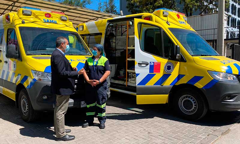 SAMU O’Higgins pone en servicio tres ambulancias a San Fernando, Rengo y Rancagua