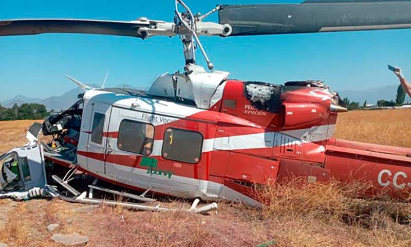 Brigada de Aviación del Ejército rescata a piloto de un accidente de Helicóptero en la comuna de Olivar