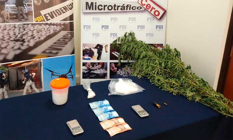 En Las Cabras PDI incauta cocaína avaluada en más de 22 millones de pesos