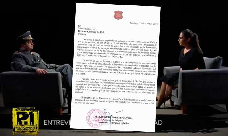 Gobierno apoya que las FFAA violen la Constitución chilena