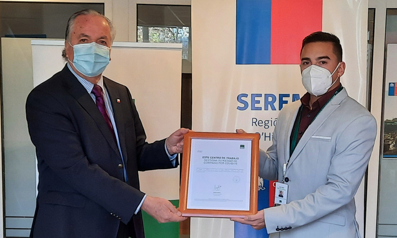 MOP O’Higgins recibe Sello COVID-19 AChS por eficiente gestión preventiva de funcionarios durante pandemia