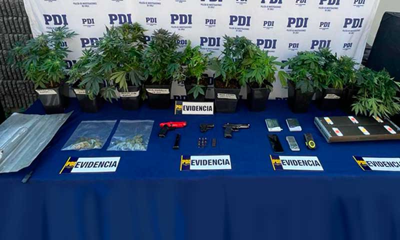 PDI realiza intervención barrial en Codegua y efectúa detenciones por armas y drogas