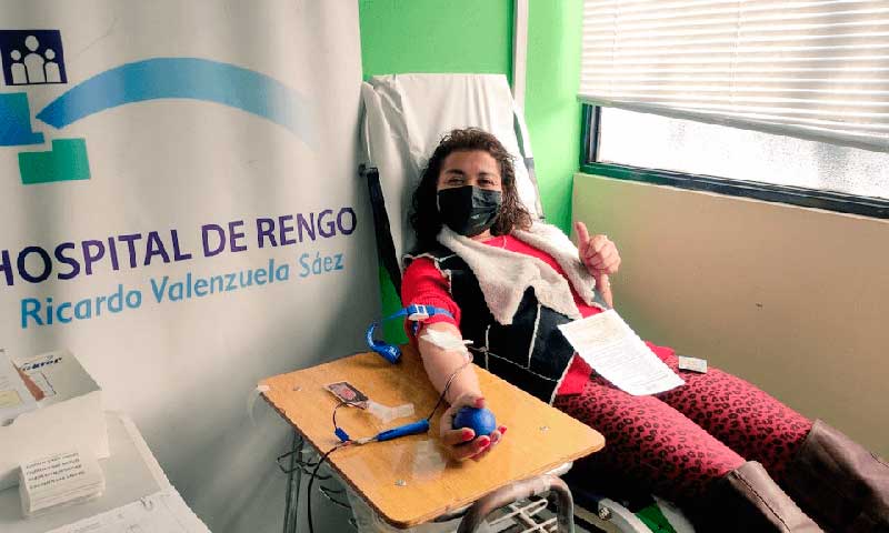 Hospital de Rengo realiza colecta móvil de sangre en Hospital de San Vicente