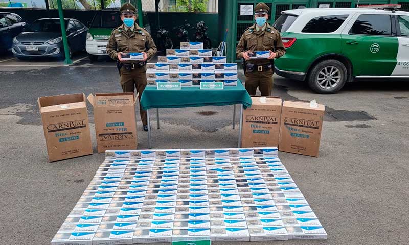 Dos mil cajetillas de cigarrillos de contrabando fueron descubiertas por Carabineros de Rengo