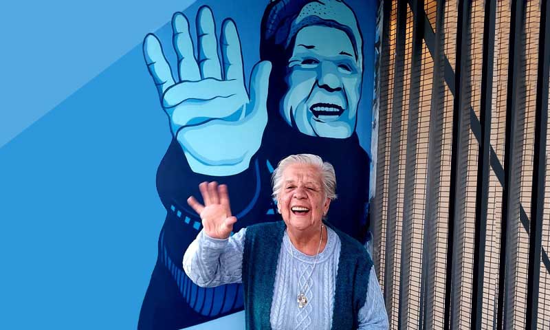 La mujer "historia" de O'Higgins ya tiene su mural en el estadio El Teniente de Rancagua