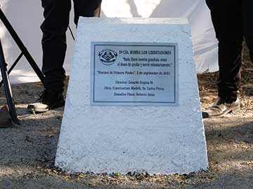 Realizan primera piedra para el cuartel definitivo de la tercera compañía de bomberos “Bomba Los Libertadores” de Olivar