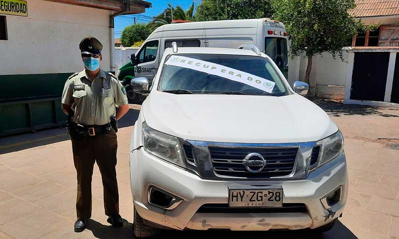 Carabineros recupera en Pichilemu vehículo robado el mes de julio 2021
