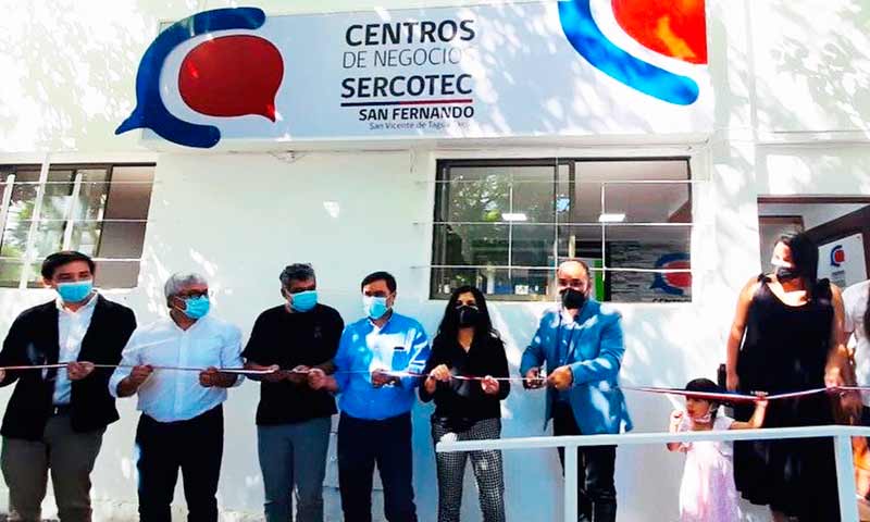 En San Vicente se inaugura oficina satélite de centro de negocios Sercotec San Fernando