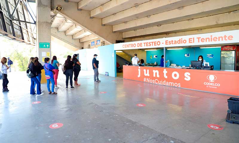 Seremi de Salud y Codelco habilitan centro fijo de testeo en el Estadio El Teniente de Rancagua