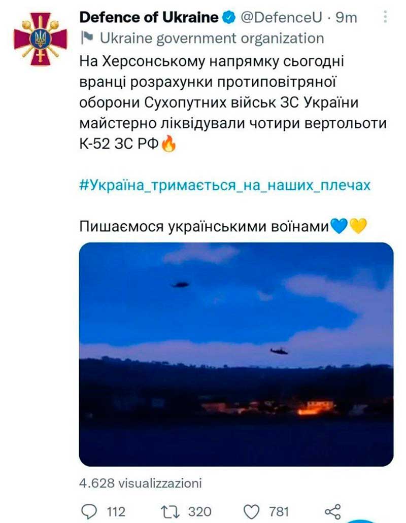 Ministerio de Defensa de Ucrania muestra imágenes de un videojuego como la 'destrucción' de 4 helicópteros rusos
