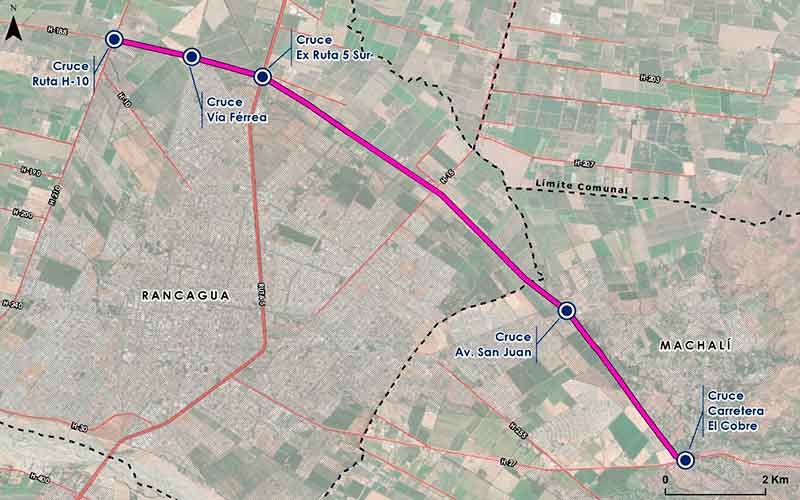 MOP O’Higgins informó a municipios Estudio de Ingeniería Conexión Vial sector norte Machalí-Rancagua