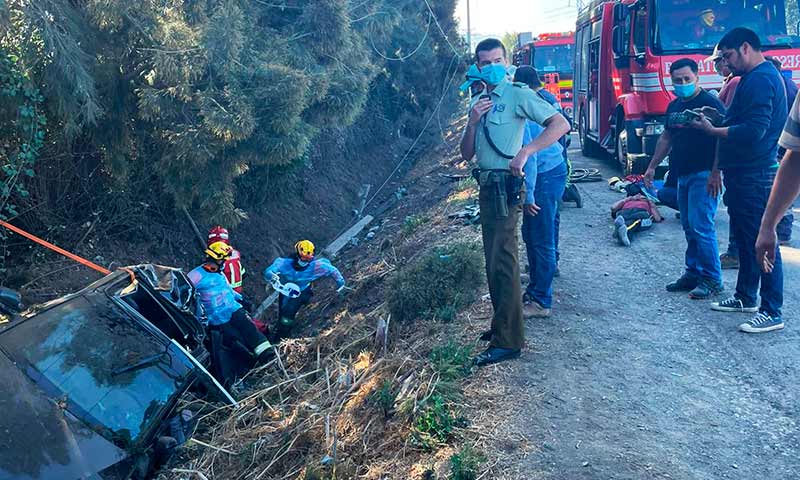 Volcamiento de vehículo deja un muerto en la comuna de Rancagua
