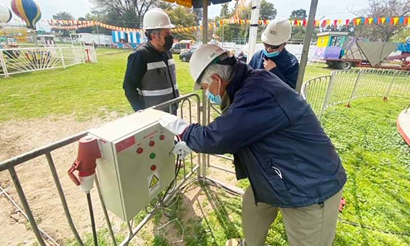 Fiscalizan instalaciones eléctricas y de gas en Medialuna de Rancagua a víspera de Fiestas Patria