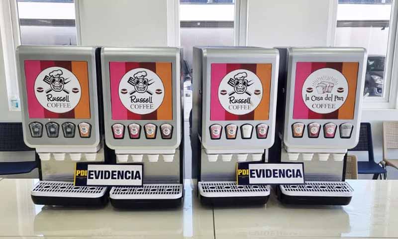 PDI recuperó máquinas de café que fueron robadas en marzo a su dueño