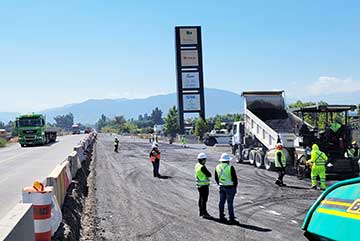 Seremi del MOP O’Higgins inspecciona obras de pavimentación de la Carretera El Cobre
