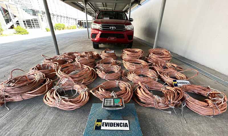 Detenido sujeto que transportaba cables de cobre robados a la empresa Codelco