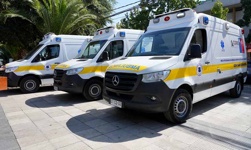 Gobierno Regional entregó 8 nuevas ambulancias para reforzar la red hospitalaria en O’Higgins