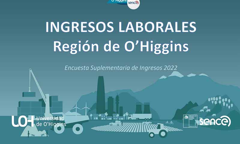 Personas trabajadoras de O’Higgins promediaron 589 mil pesos de ingresos en el año 2022