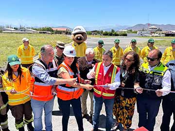MOP y Conaf inauguran plataforma de operaciones en aeródromo La Independencia de Rancagua