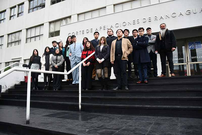 Estudiantes de Derecho de la UOH visitaron la Corte de Rancagua y presenciaron alegatos