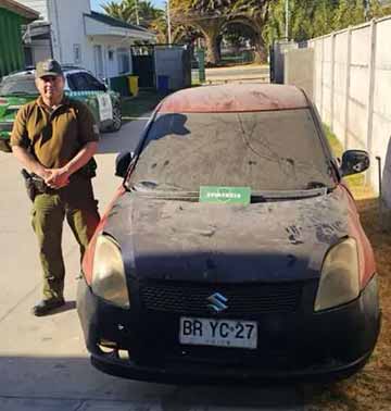 Detienen a tres personas por receptación de vehículo robado y drogas en Las Cabras