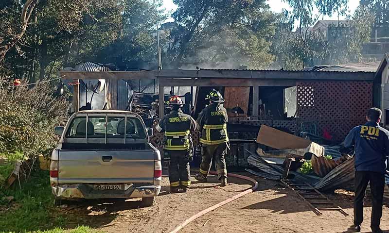 Cuatro mujeres mueren en trágico incendio en vivienda de Pichilemu
