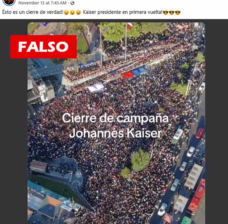 Foto viral adjudicada al cierre de campaña de Kaiser corresponde realmente a acto de Jeannette Jara
