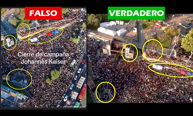 Foto viral adjudicada al cierre de campaña de Kaiser corresponde realmente a acto de Jeannette Jara